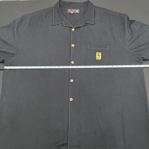 Ferrari Pebble Beach Silk Collared Button Up Dress Shirt - 3XL - Picture 13 of 16